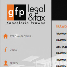 Strona internetowa kancelarii prawnej GFP LEGAL&TAX